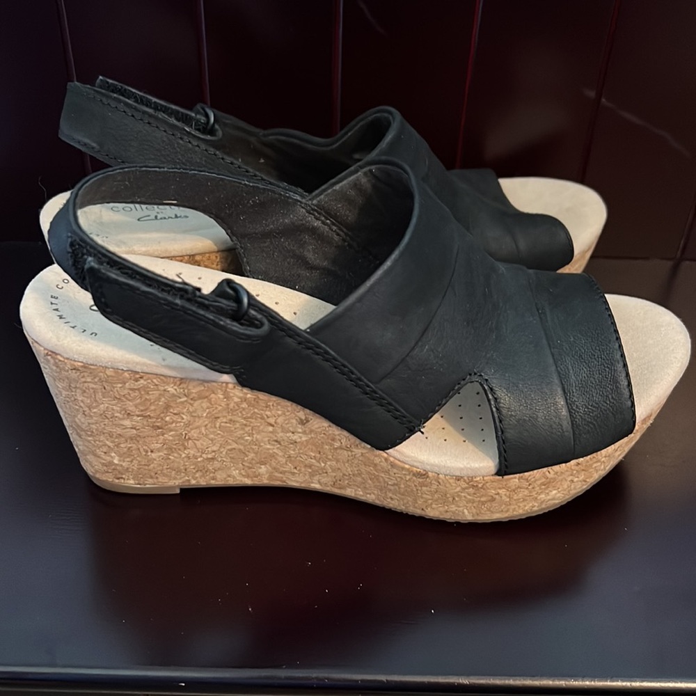 Clarks Black Wedge Ultimate Comfort Collection